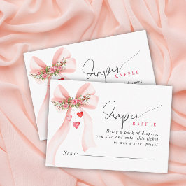 A little Sweetheart Pink bow Valentine Baby shower Tilläggskort