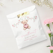 A Little Sweetheart Pink Teddy Bear Baby Shower