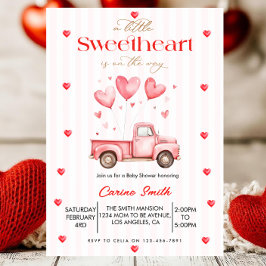 A  Little Sweetheart truck Baby Shower  Inbjudningar