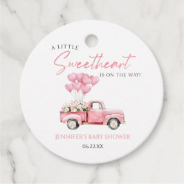 A Little Sweetheart Valentine's Day Baby Shower Gåvor Etiketter