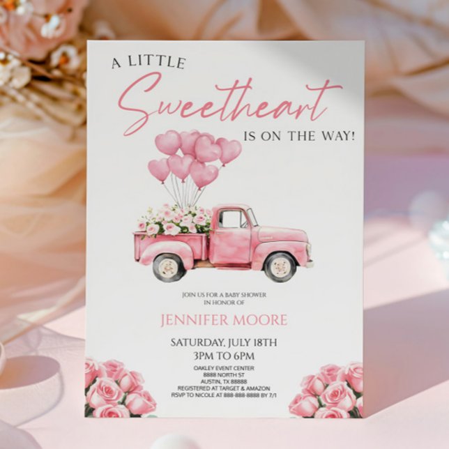 A Little Sweetheart Valentine's Day Baby Shower Inbjudningar (Skapare uppladdad)