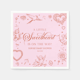 A Little Sweetheart Valentine's Day Baby Shower Pappersservett