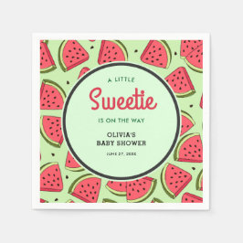 A Little Sweetie Summer Watermelon Baby Shower  Pappersservett