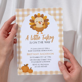 A Little Turkey Baby Shower Thanksgiving Inbjudningar
