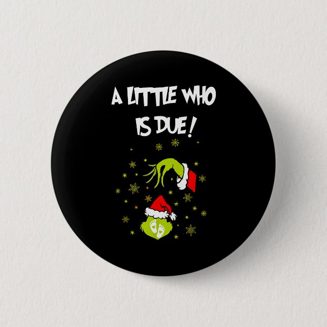 A Little Who Is Due Funny Christmas Pregnancy Anno Knapp (Framsida)