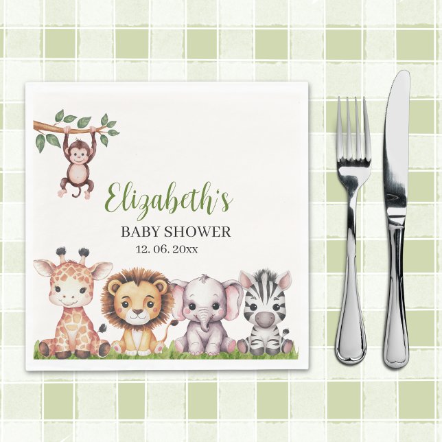 A Little Wild One is On the Way - Baby shower boy Pappersservett (Skapare uppladdad)