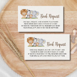 A Little Wild One Safari Animals Baby Shower Tilläggskort