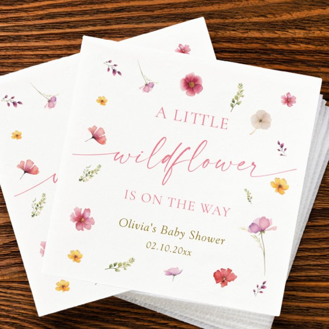A Little Wildflower Baby Shower  Pappersservett (Skapare uppladdad)