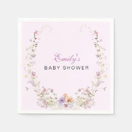A Little Wildflower Baby Shower Pappersservett