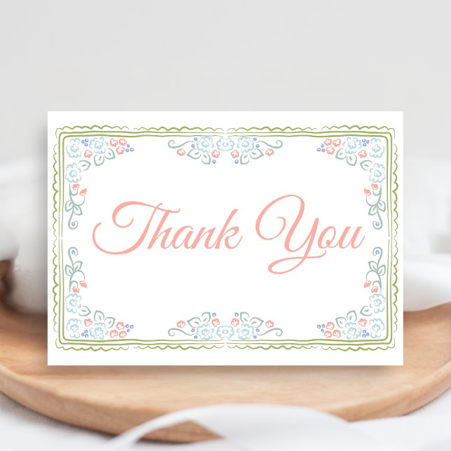 A Little Wildflower Baby Shower Tack Kort (Wildflower Baby Shower Thank you Card)