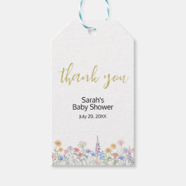 A little Wildflower Baby Shower Thank You Presentetikett