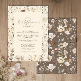A Little Wildflower Rustic Baby Shower  Inbjudningar
