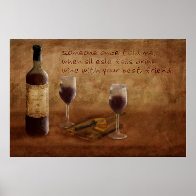 A Little Wine Is Fine Poster (Framsidan)