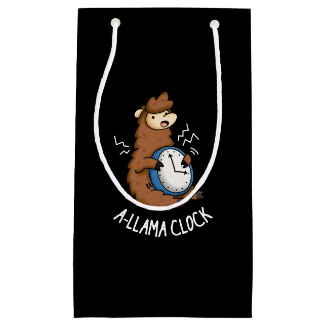 A-llama Clock Funny Llama Pun Mörk BG (Framsidan)