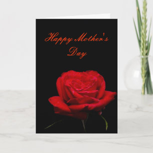 A Loely Röd ros Mors dag Kort