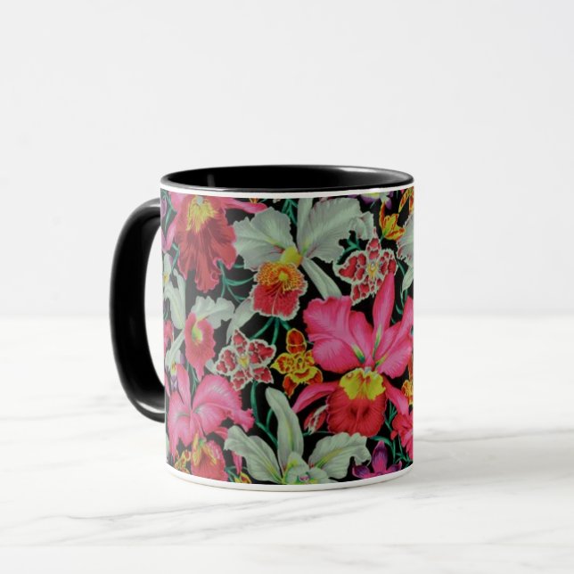 A Lolly Philip Jacobs Fabric Orchid Mugg (Framsida vänster)