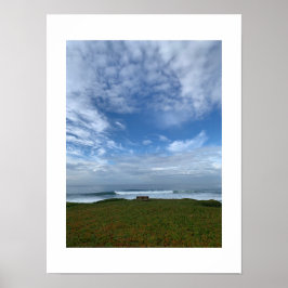 A Lone Bench California Färg Photography Poster