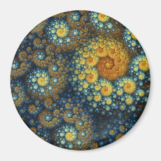 ’a.lone’ Blue Organic Spiral Fractal Magnet