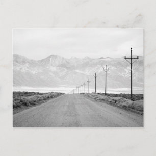 A Lone Road and Power Linjer San Juan Mountains Vykort