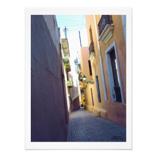 A Lonely Street i Old San Juan Fototryck