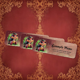 A look full of charm and adventure, returadress etikett