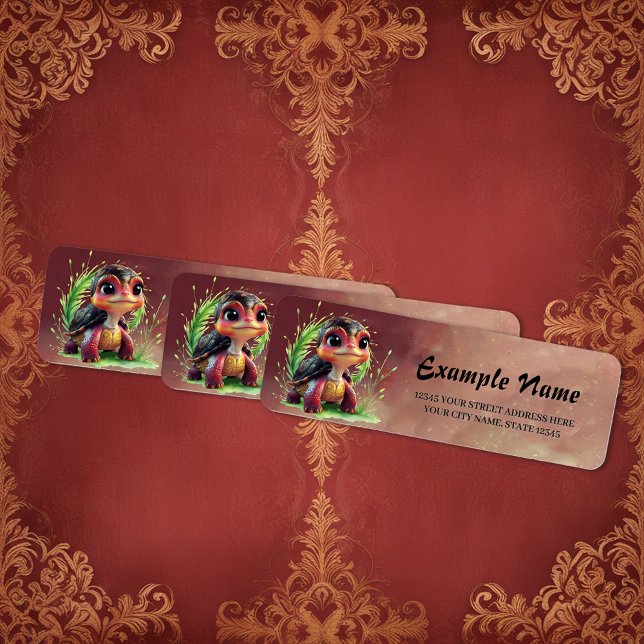 A look full of charm and adventure, returadress etikett (Skapare uppladdad)