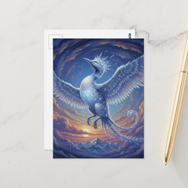 A Loon Rising From the Ice Like a Phoenix Vykort (Fram/Back In Situ)