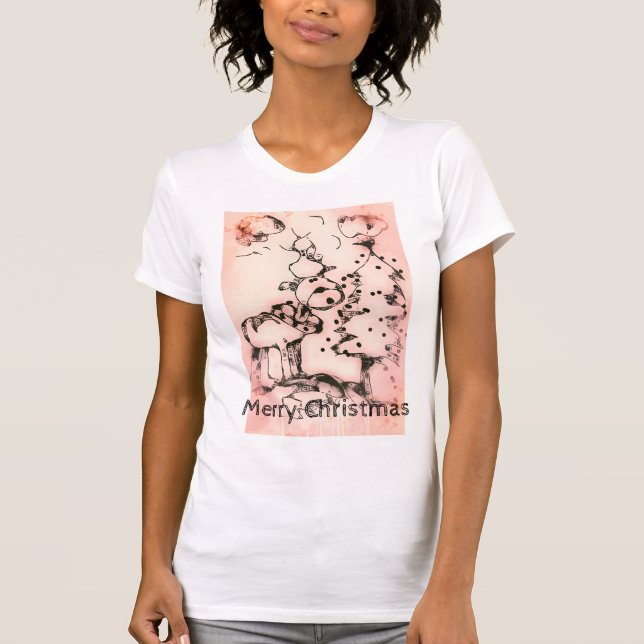 A Lost Reindeer for Christmas  T Shirt (Framsida)