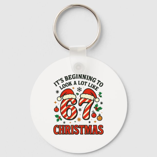 A Lot Like Christmas 67 Six Seven Funny Xmas 6-7 B Nyckelring (Framsida)