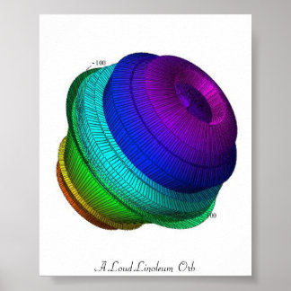 A Loud Linoleum Orb Poster