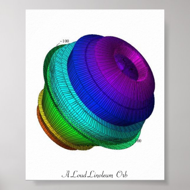 A Loud Linoleum Orb Poster (Framsidan)