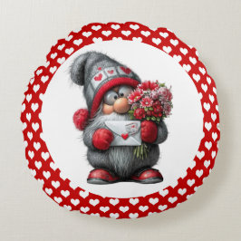 "A Love Note for You" Valentine Gnome Rund Kudde