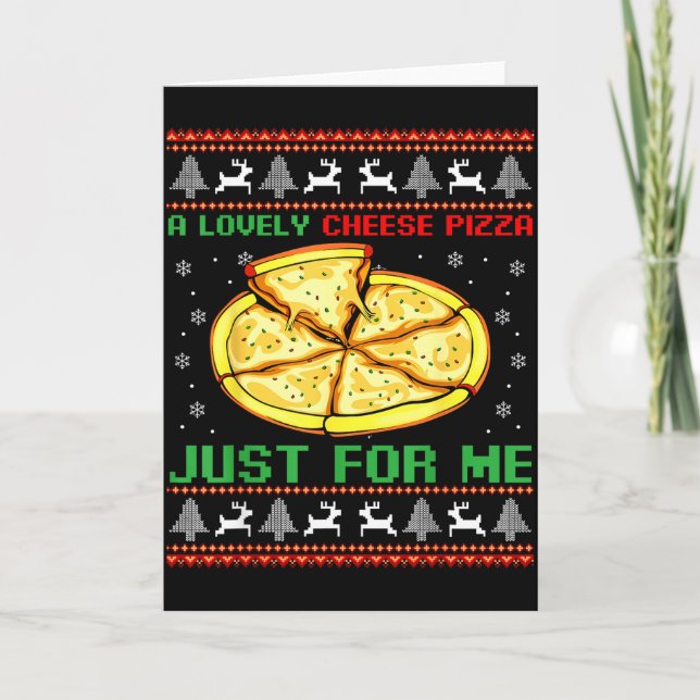 A Lovely Cheese Zza Just For Me Christmas Tree  Kort (Framsida)