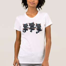 A lovely design featuring playful black cats for f t shirt