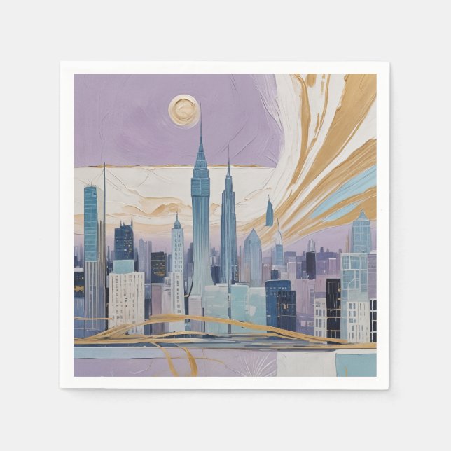 A Lunar Cityscape Pappersservett (Framsidan)