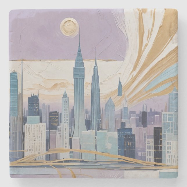 A Lunar Cityscape Stenunderlägg (Framsidan)