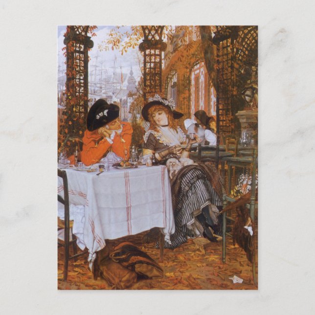 A Luncheon (Le Dejeuner) från James Tissot Vykort (Framsida)