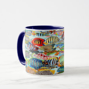 A Lustig Philip Jacobs Fabric Tropical Fish Mugg