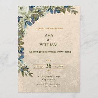 A luxurious and stylish wedding invitation  inbjudningar