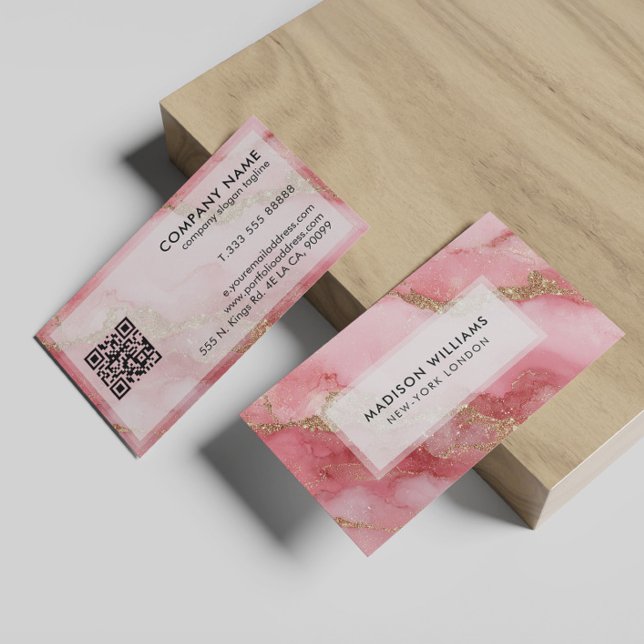 A luxurious pink marble background visitkort (Skapare uppladdad)