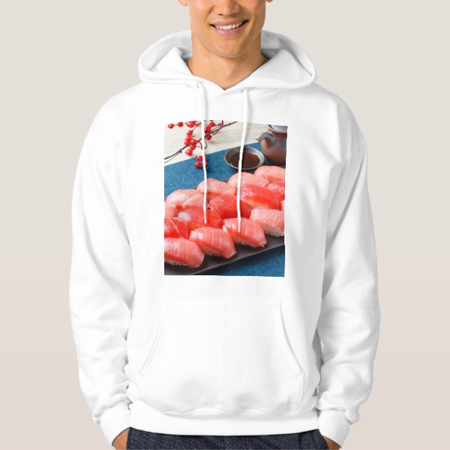 A luxurious tuna-inspired hoodie | Red gradation (Framsida)