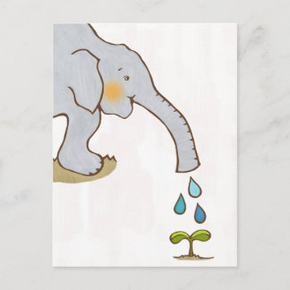 A Lycklig Elephant Vykort