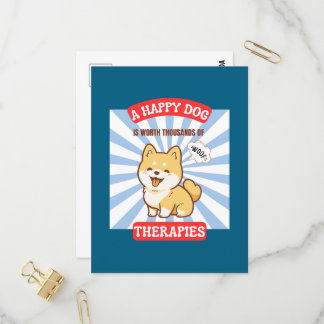 A Lycklig Hund Shiba söt hund Inbjudan Vykort