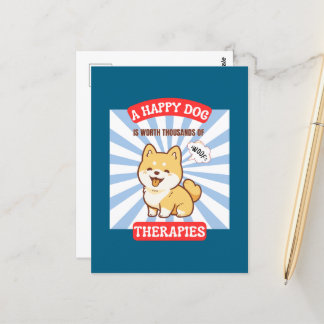 A Lycklig Hund Shiba söt hund Vykort