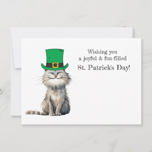 A lycklig Irish Cat Inbjudningar (Framsida)