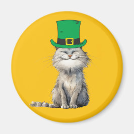 A lycklig Irish Cat Magnet