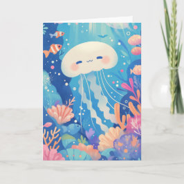 A Lycklig Jellyfish Paradise Kort