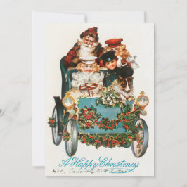 A Lycklig-jultomten och Kids-körbil Julkort