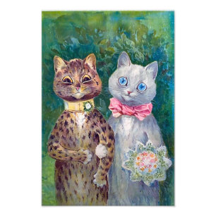 A Lycklig Pair   Louis Wain   Fototryck
