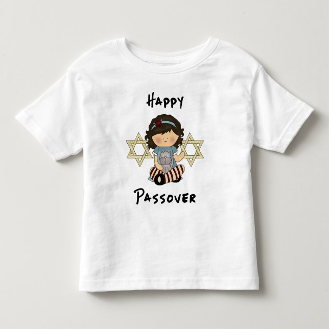 A Lycklig Passover Girl Tee Shirt (Framsida)